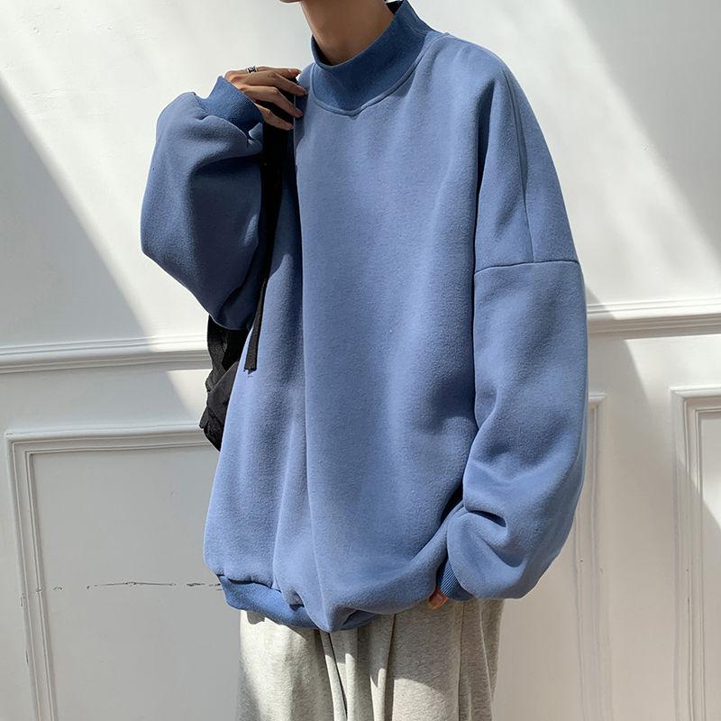 Semi-Turtleneck Oversized Sweatshirt - nightcity clothing