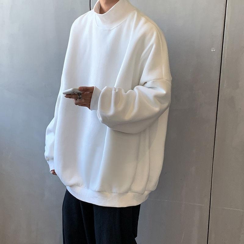 Semi-Turtleneck Oversized Sweatshirt - nightcity clothing