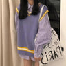 Sleeveless Sweater with Striped Edges - nightcity clothing