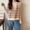 Slim Mid-Crop Argyle Sweater Vest - nightcity clothing