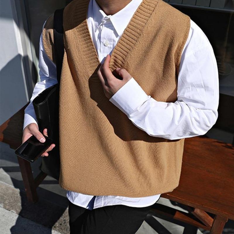 Slim Sleeveless Sweater Vest - nightcity clothing