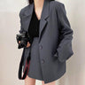 Slim Suit Blazer and Mini Skirt Two-Piece Set - nightcity clothing
