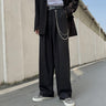 Wide Leg Straight Pants with Chain - nightcity clothing