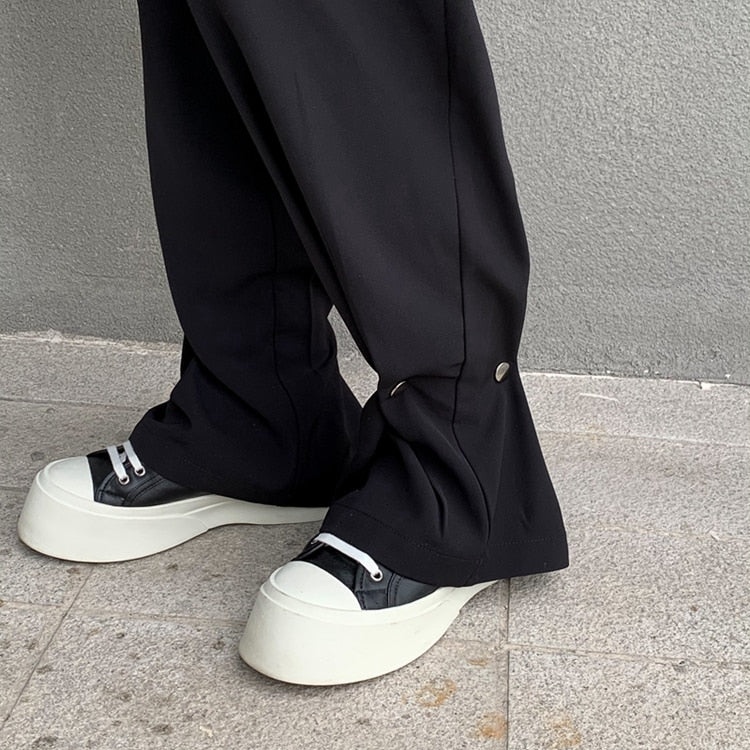 Straight Lightweight Tie-Cuff Pants - nightcity clothing