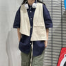 Asymmetric Hem Mock Two-Piece Vest Shirt - nightcity clothing