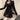 Square-Neck Boxy Pleated Long Sleeve Mini Dress - nightcity clothing
