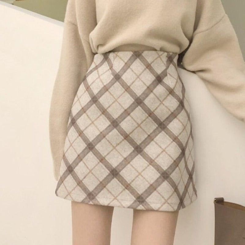 Plaid Pencil Skirt - nightcity clothing