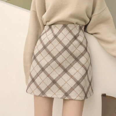 Plaid Pencil Skirt
