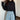 Ruffle Semi-High Neck Long Sleeve Top - nightcity clothing