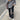 Slim Jeans with Asymmetric Distressed Knee-Blown Rip - nightcity clothing